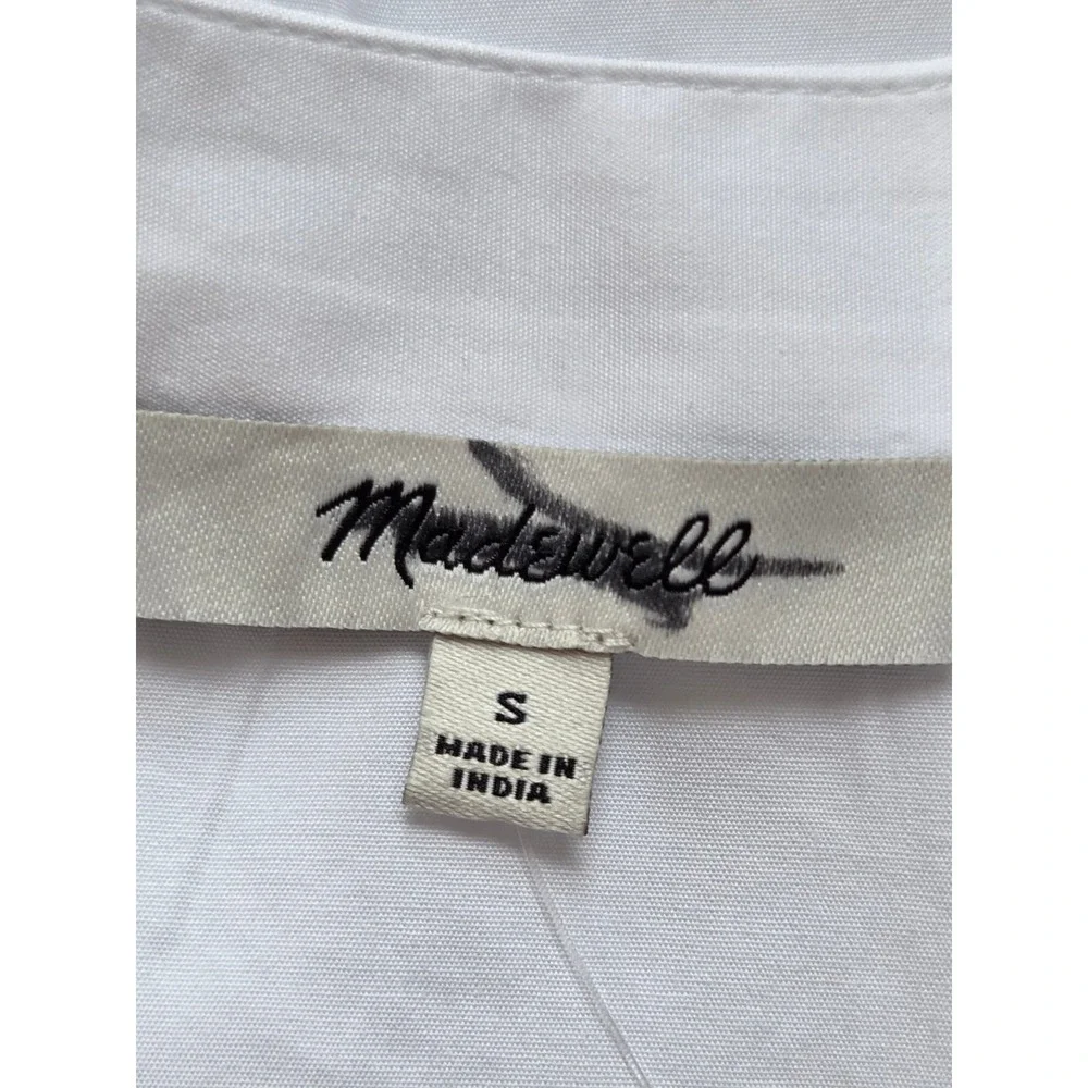 Madewell Puff Sleeve Button Up‎ Shirt Women S White NWT $88 NW627